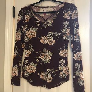 Maroon Floral Shirt
